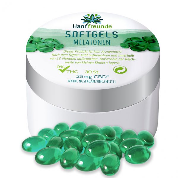 Softgels mit Melatonin und CBD